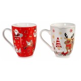 Set 2 cani Craciun portelan multicolor in cutie cadou RC &Oslash; 8 cm x 10,5 H, 300 ml