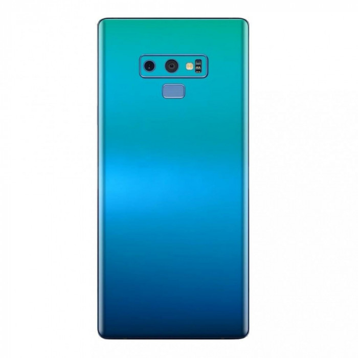 Set Folii Skin Acoperire 360 Compatibile cu Samsung Galaxy Note 9 - Wraps Skin Chameleon Aquamarine Matt Metalic