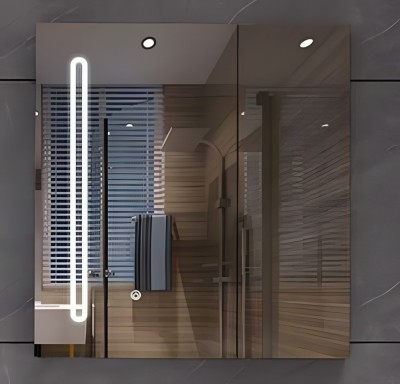 Dulap Ingrid Cu Oglinda LED DBP127 80x70 Alb ModernLight Concept foto