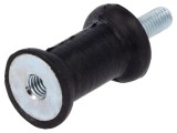 Atenuator Vibrații ELESA+GANTER M6 20mm Guma Filet 18mm Otel Zincat Sarcina 236N