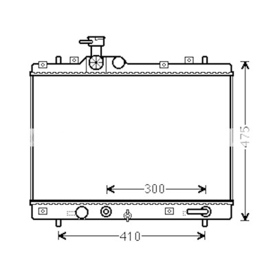 Radiator racire Suzuki Swift (Fz/Nz), 10.2010-2017 Motor 1, 2 69kw; 1, 3 Ddis 55kw Diesel/Benzina, tip climatizare Cu/fara AC, cutie automata, dimens foto