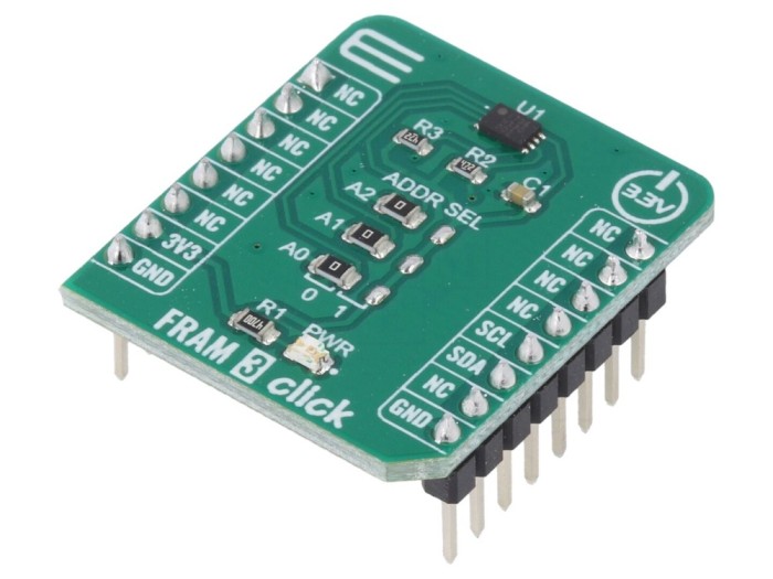 Placă prototip memorie FRAM I2C