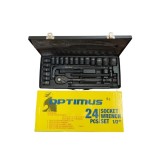 Cumpara ieftin Trusa Profesionala Chrome Vanadium chei tubulare torx, 12 laturi, 10-32mm, 1 2 impact, 24 piese - Negru
