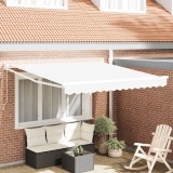 Marchiză retractabilă manuală vidaXL Alb 300x250 cm