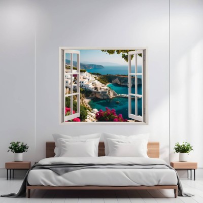 Folie imprimata color pentru decor perete locuinta, dimensiune 125 x 110cm, model: VIEW TO HAVEN 14 foto