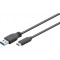 Cablu USB 3.0 - USB Type C 2m negru Goobay
