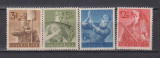 GERMANIA DEUTSCHES REICH 1943 MI. 850-853 MNH, Nestampilat