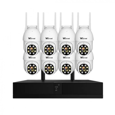 Sistem de Supraveghere 8 Camere Profesional CCTV HD 4MP Wireless NVR IR 30m pentru Interior/Exterior foto