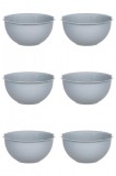 Set boluri, 6 piese, 1L, Plastic, Gri Inchis