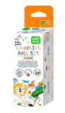 Cumpara ieftin Kit rola de desenat - 2 m, include stickere si 4 creioane colorate cerate, Safari - Haku Yoka