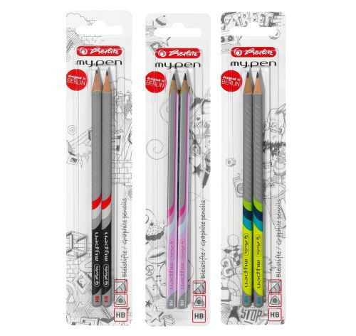 Creion my.pen grafit hb diverse combinatii de culori set2