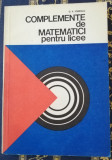 D. V. Ionescu&nbsp;-&nbsp;Complemente de matematici pentru licee 1978