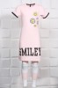 Rochita Fetite Bumbac Yves Smiley Pink 5-13 Ani Marimea 5ANI Rochie Copii Lejera