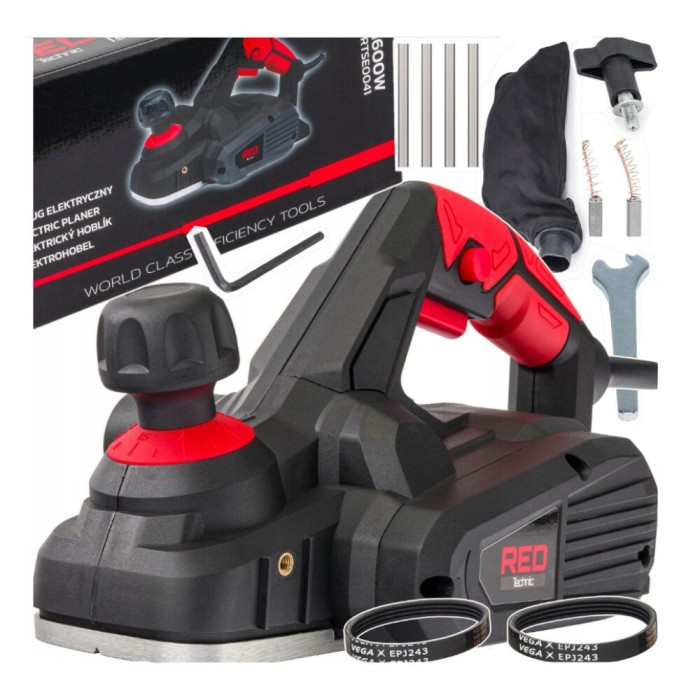 RTSE0041 Rindea electrica 1600W aparat masina rindeluit de mana, Red Technic