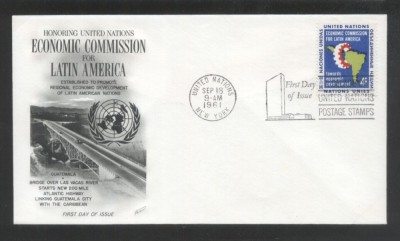 UN New York 1961 Latin America Mi.107 FDC UN.280 foto