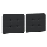 Perna pentru tablie pat, Zadar, negru si alb, 120cm, piele artificiala, DKD Home Decor