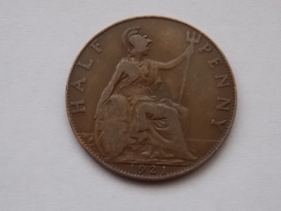 HALF PENNY 1921 GBR foto