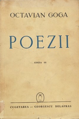 Poezii Editia Iii - Octavian Goga , A666 foto