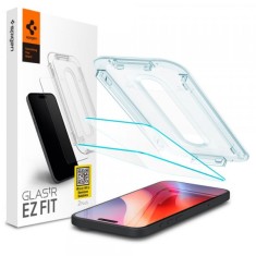 Folie de protectie Ecran Spigen EZ FIT pentru Apple iPhone 16 Pro, Sticla Securizata, Full Glue, Set 2 bucati