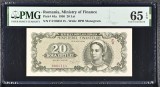 20 lei 1950 PMG65 UNC bancnota gradata