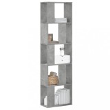 VidaXL Bibliotecă cu 5 niveluri gri beton 45x23,5x162,5 cm lemn