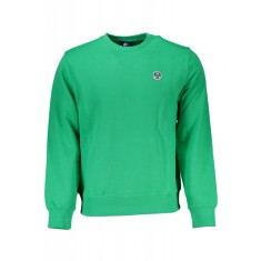Bluza barbati, cu mini logo brodat, Regular fit, verde, S