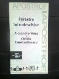 Alexandru Vona si Ovidiu Constantinescu - Ferestre intredeschise (Dosar Biblioteca Apostrof, 12/1997)