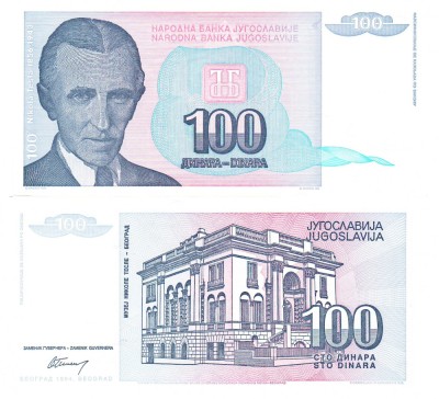 Yugoslavia 100 Dinara 1994 P-139 UNC foto