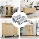 vidaXL Bucșa cu Blocare 2 pcs Argintiu M6 x 15 mm Oțel 864559