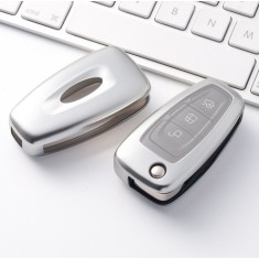 Husa Cheie Auto FORD TPU+PC GRI Cheie Briceag (Ford Focus, Fiesta,Transit)