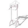 VidaXL Organizator &icirc;mbrăcăminte cu dulap din lemn, alb 242751