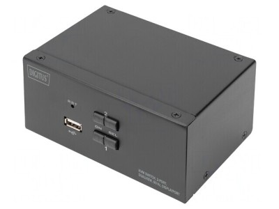 &amp;Icirc;ntrerupător KVM USB 2.0 Negru foto
