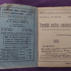 TRECUTUL NOSTRU ROMANESC-Scurt Manual de istorie Nationala,1934,prof.IOAN LUPAS