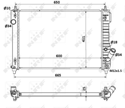 NRF 53903 Radiator, racire motor foto