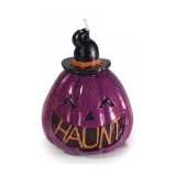 Cumpara ieftin Lumanare Halloween Dovleac ceara multicolora &Oslash; 7 x 9,5 H