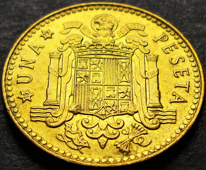 Moneda 1 PESETA - SPANIA, anul 1977 (model 1975) * cod 1190 B = UNC