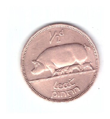 Moneda Irlanda 1/2 pingin 1942, stare buna, curata foto