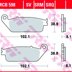 Set placute frana TRW MCB598 - Honda CB 400-600-1000 - CBR 750 - VT 1100 Shadow - Kymco People - Xciting- Suzuki GSF - GSX 400cc