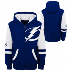 Tampa Bay Lightning hanorac cu glugă pentru copii faceoff colorblocked fleece full-zip - Dětské L (13 - 14 let)