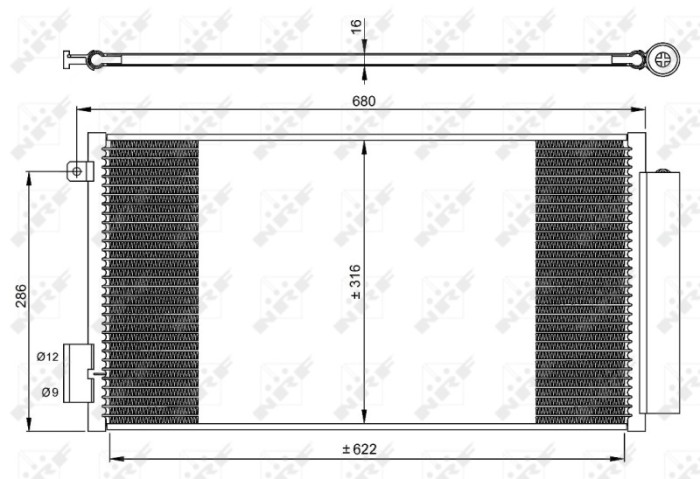 NRF 350061 EASY FIT Condensator, climatizare