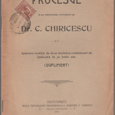 Procesul dr. C. Chiricescu - Aparare rostita la 30 iunie 1911