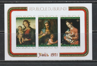 Burundi 1971 - Craciun NEDANTELATA S/S 1v MNH foto