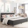 VidaXL Pat continental, gri &icirc;nchis, 200 x 200 cm, material textil 3054719