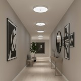 Plafoniera LED PL8001 alba, 22 cm, IP44, 8W, lumina rece 6000K