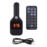 Modulator FM auto cu telecomanda, USB, cablu AUX