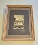 Acuarela miniaturala cu Podul lui Carol din Praga