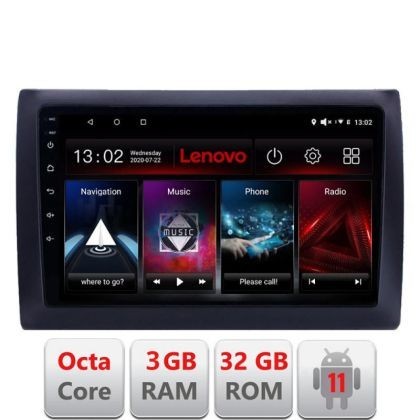 Navigatie Fiat Stilo D-STILO Octa Core cu Android Radio Bluetooth Internet GPS WIFI DSP 3+32 GB 4G KIT-stilo+ED LENOVO LITE CarStore Technology