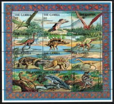 GAMBIA 1995 - Dinozauri / colita MNH foto