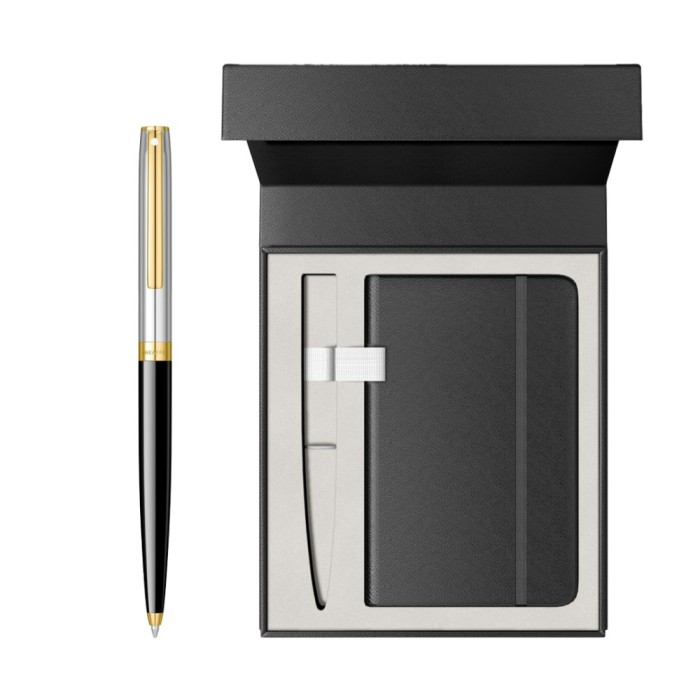 Pix Sheaffer Sagaris Black&amp;Chrome GT cu notes A6