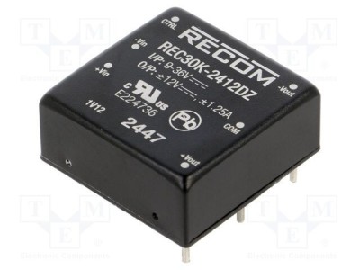 Convertor DC/DC RECOM 30W 9-36V la 12V/-12V foto